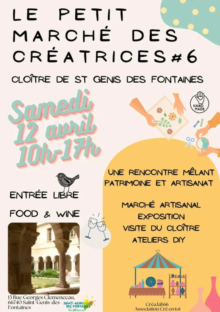 Exposition au Cloitre de Saint Génis des Fontaines 66740 - Avril 2025